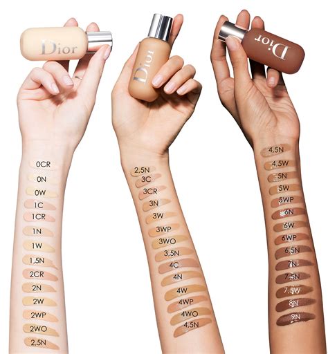 dior backstage face and body foundation shades